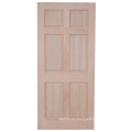 Arce, roble, cerezo, pino, aliso Puerta de madera de chapa de 6 paneles